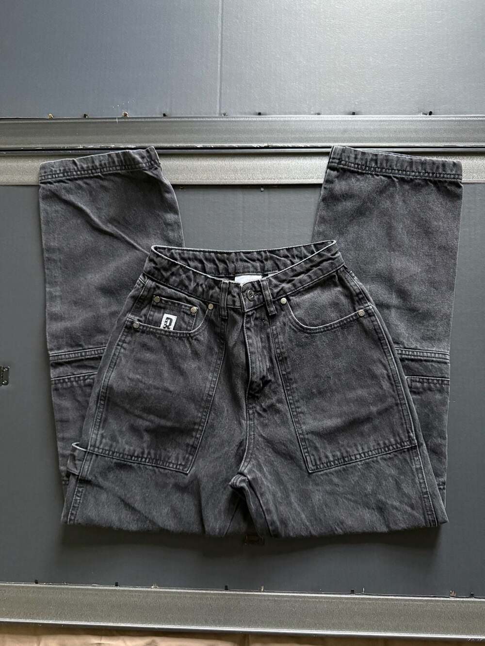 The Ragged Priest Charcoal Combat Cargo Jeans